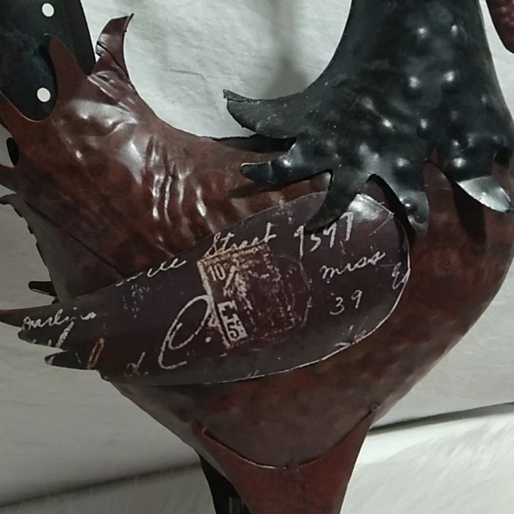 Metal Tall Rooster Home/Yard Decor GUC - Picture 5 of 16